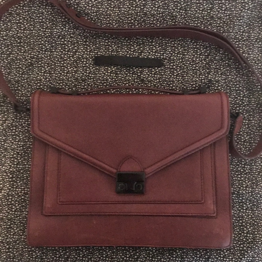 Loeffler Randall Burgundy Wine Shoulder Bag